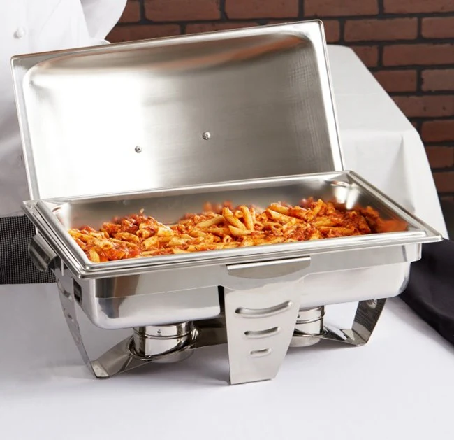 Vollrath 49520 Maximillian Steel Full Size Chafer with (2) Chafing Fuel Holders 9 qt. - Image 6