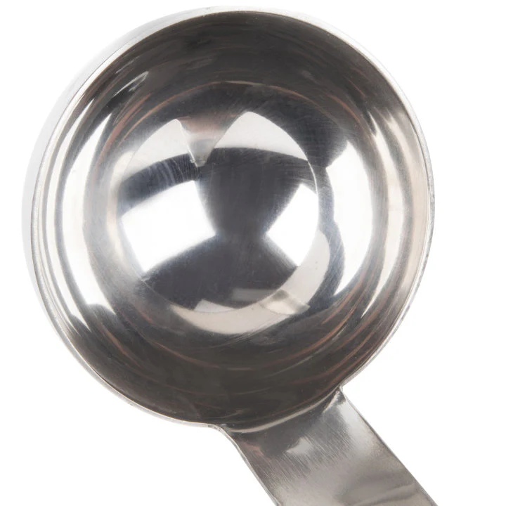 Vollrath 4980220 Jacob's Pride One-Piece Heavy-Duty Stainless Steel Ladle with 9-7/8" Black Kool-Touch Grooved Hooked Handle 2 oz. - Image 3