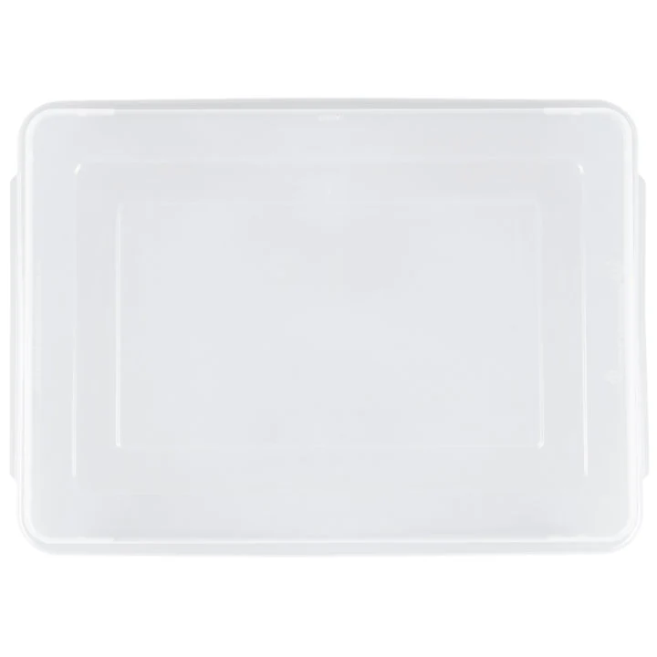 Vollrath 5303CV Plastic See-Thru Snap-On Half Size Bun / Sheet Pan Cover 13" x 18" - Image 4