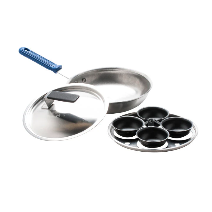 Vollrath 56507 - Wear-Ever 4 Cup Aluminum Egg Poacher Set 8" - Image 2