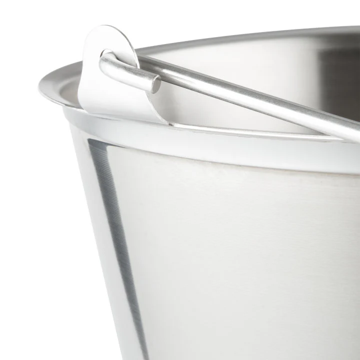 Vollrath 58130 - Dairy/Utility Pail - Tapered Stainless Steel 12 Qt - Image 3