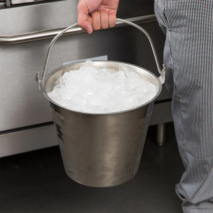 Vollrath 58130 - Dairy/Utility Pail - Tapered Stainless Steel 12 Qt - Image 4