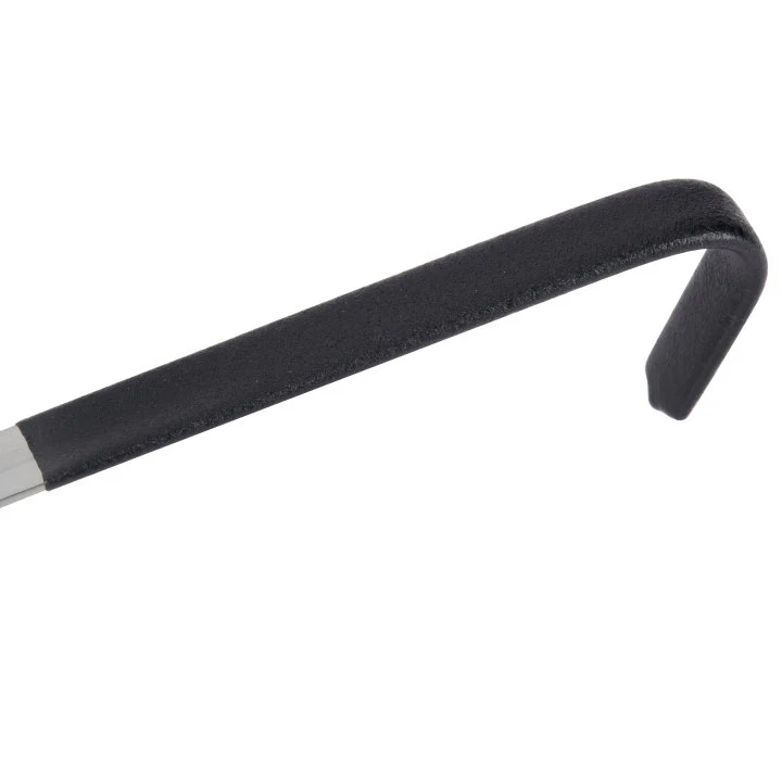 Vollrath 4980120 Jacob's Pride One-Piece Heavy-Duty Stainless Steel Ladle with 9-7/8" Black Kool-Touch Grooved Hooked Handle 1 oz. - Image 3