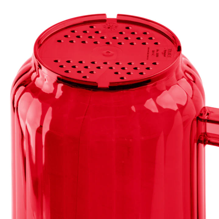 Vollrath 6010-22 Tuffex I Deluxe Three-Lipped Pitcher 60 oz - Red Ruby - Image 3