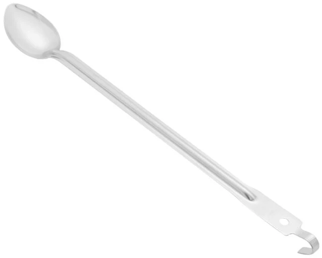 Vollrath 60170 One-Piece Stainless Steel Solid Serving Spoon with Hooked Handle 21" - Image 2