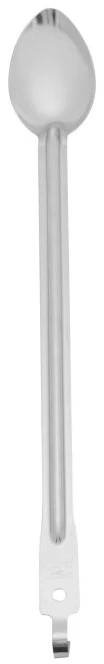 Vollrath 60170 One-Piece Stainless Steel Solid Serving Spoon with Hooked Handle 21" - Image 3