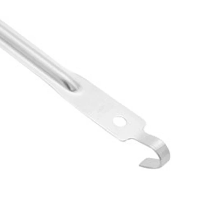 Vollrath 60170 One-Piece Stainless Steel Solid Serving Spoon with Hooked Handle 21" - Image 5