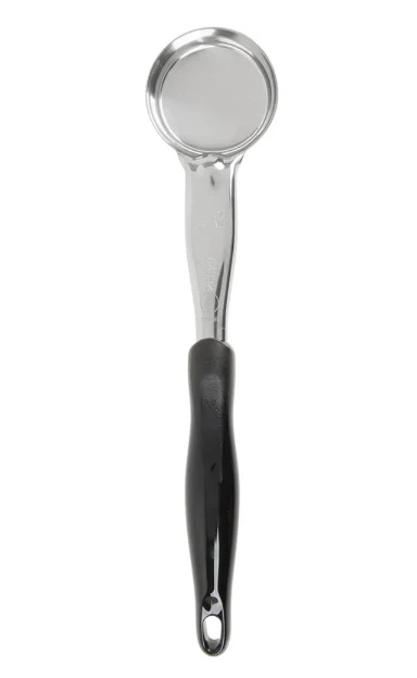Vollrath 6433220 2 oz Round Solid Spoodle - Black Nylon Handle, Heavy-Duty, Stainless Steel - 12ea/Case