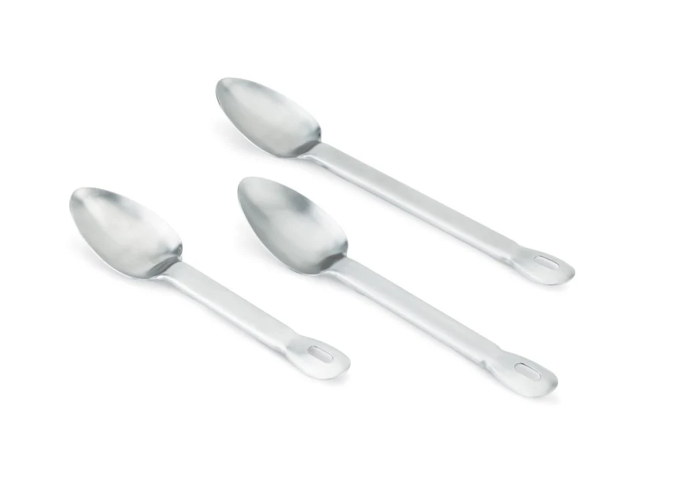 Vollrath 64403 Jacob's Pride One-Piece Heavy Duty Stainless Steel Solid Basting Spoon 13-1/4" - Image 4