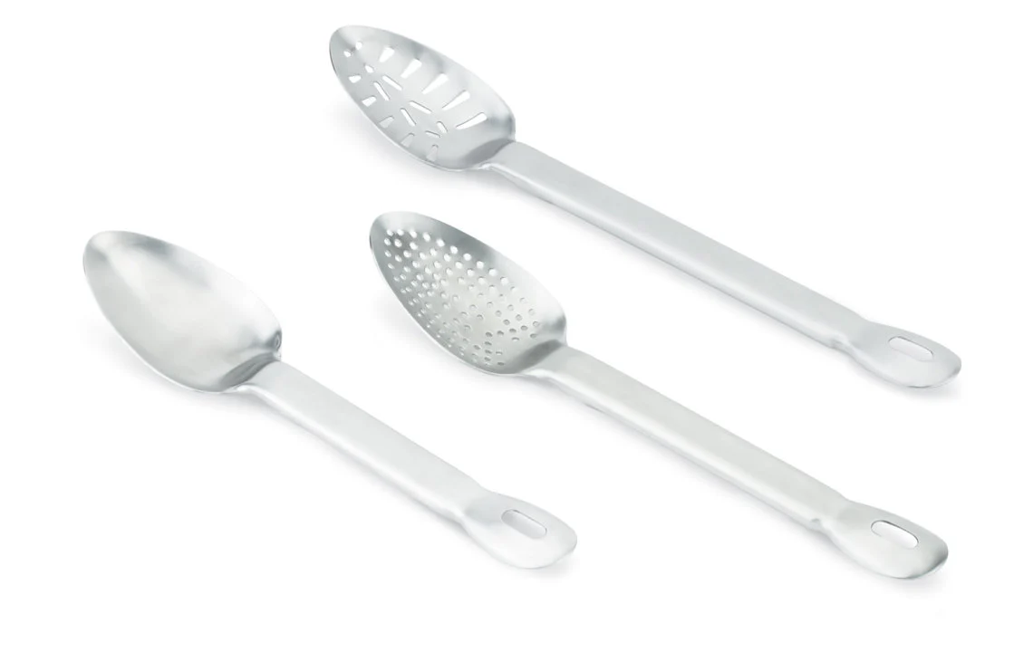 Vollrath 64406 Jacob's Pride One-Piece Heavy Duty Stainless Steel Solid Basting Spoon 15-1/2" - Image 5
