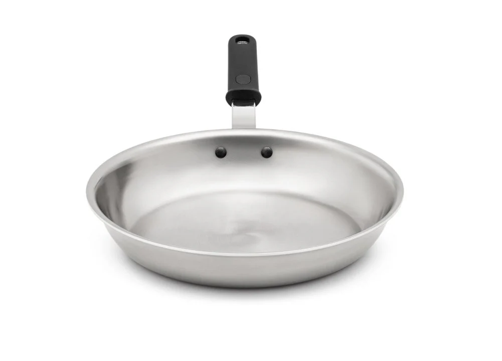 Vollrath 672112 Wear-Ever Aluminum Fry Pan with Natural Finish and Black Silicone Handle 12" - Image 3
