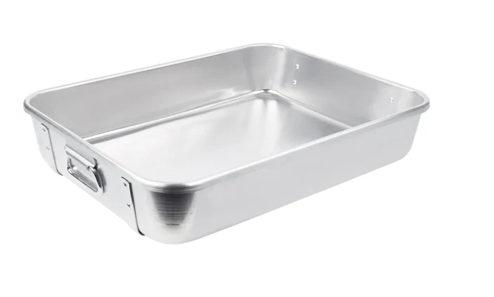Vollrath 68361 29 3/4 qt Roasting Pan Top with Straps - 24x18x4 3/4" Aluminum - 2ea/Case