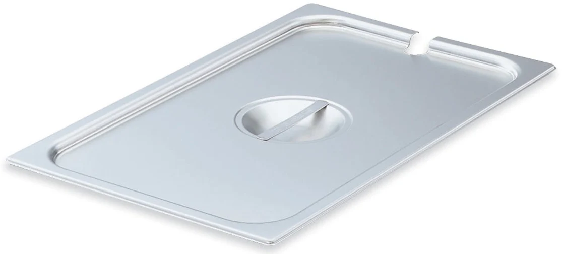 Vollrath 75219 Stainless Steel Steam Table Flat Slotted Food Pan Cover - Full Size