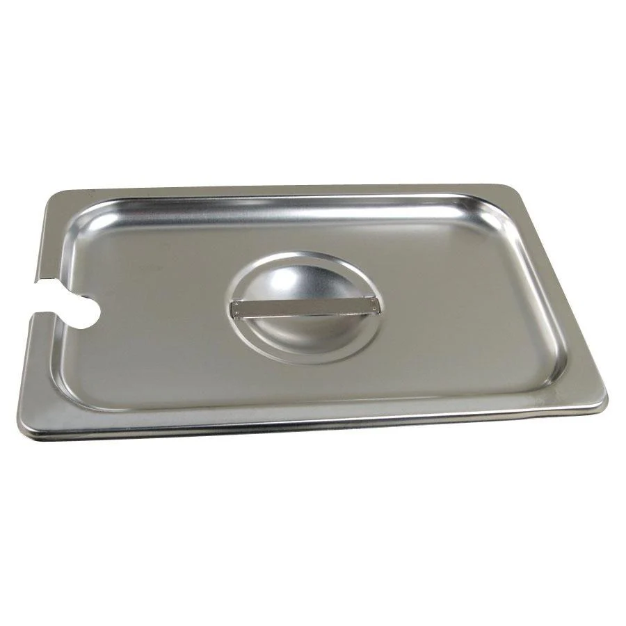 Vollrath 75249 Stainless Steel Steam Table Flat Slotted Food Pan Cover - 1/4 Size - Image 2