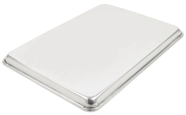 Vollrath 9303 Wear-Ever Heavy Duty 1/2 Size 19 Gauge Wire in Rim Aluminum Bun / Sheet Pan 18" x 13" - Image 5