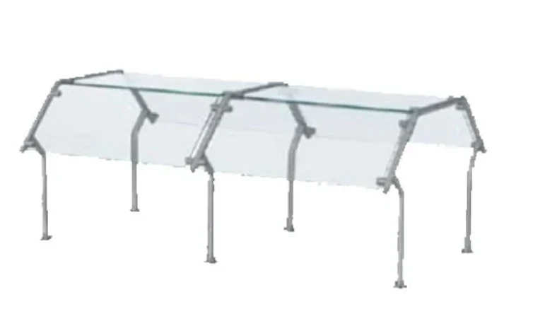 Vollrath CB98638 Contemporary Breath Guard Double-sided Buffet 3/8" Thick Tempered Glass With Polished Ends