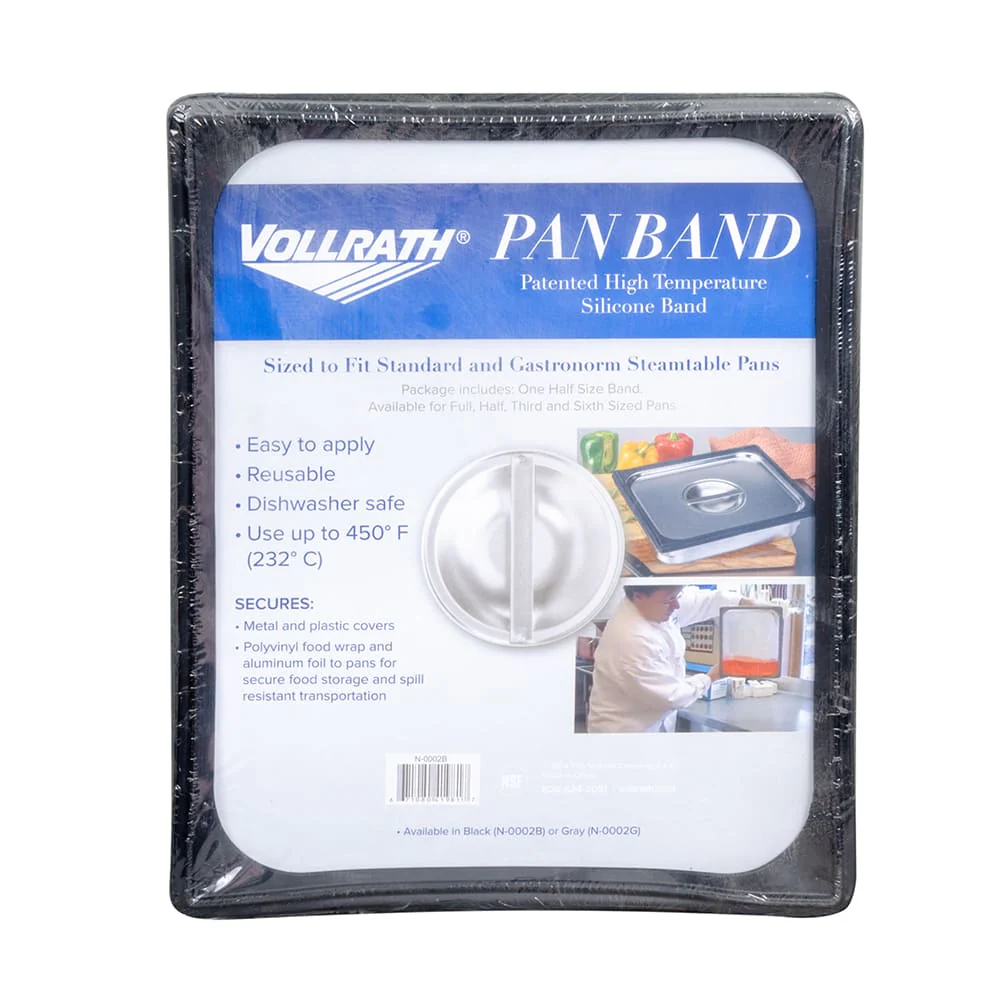 Vollrath N-0003B Silicone Band for Steam Table Pan 1/3 Size Black - Image 2