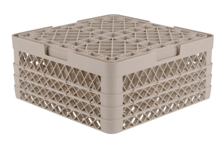 Vollrath TR18JJJ Traex Rack Max 12-Compartment Glass/Stemware Rack with (3) Extenders - Beige - 2/Case - Image 4