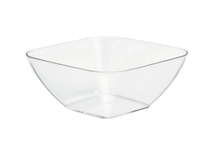 Vollrath V928000 4 1/4 qt Square Serving Bowl - Acrylic, Clear - 3ea/Case