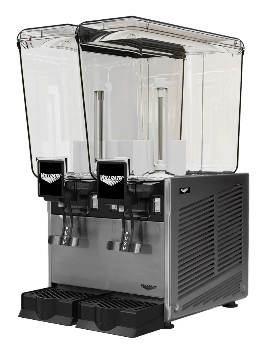 Vollrath VBBE2-37-S Premix Refrigerated Beverage Dispenser with (2) 5.28 gal. Bowls and Stirring Paddle Circulation