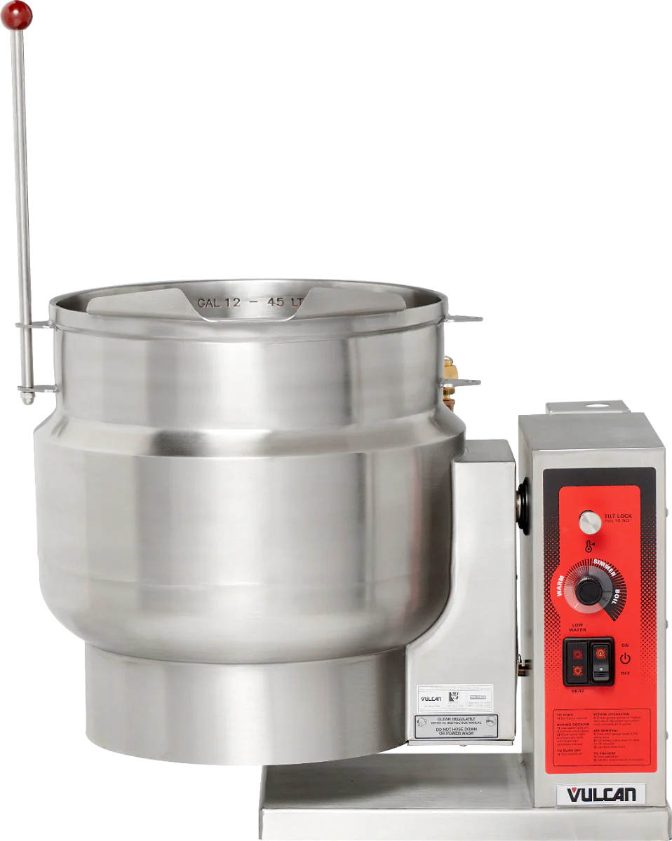 Vulcan K12ETT-7 Countertop Electric 2/3 Steam Jacketed Tilting Kettle 12 Gal. - 208v/3ph, 12 kW