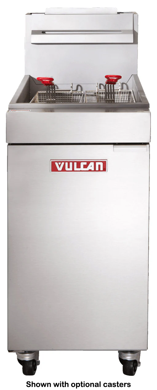 Vulcan LG300 Floor Model One Bank Natural Gas Fryer w/ Millivolt Thermostatic Controls 15-1/2" ā 35-40 lb Capacity ā 90,000 BTU - Image 4