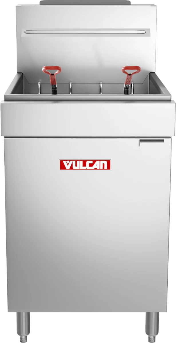 Vulcan LG500 Floor Model One Bank Natural Gas Fryer with Millivolt Thermostatic Controls 15-1/2" - Holds 65 to 70 lb. - 150,000 BTU - Image 6