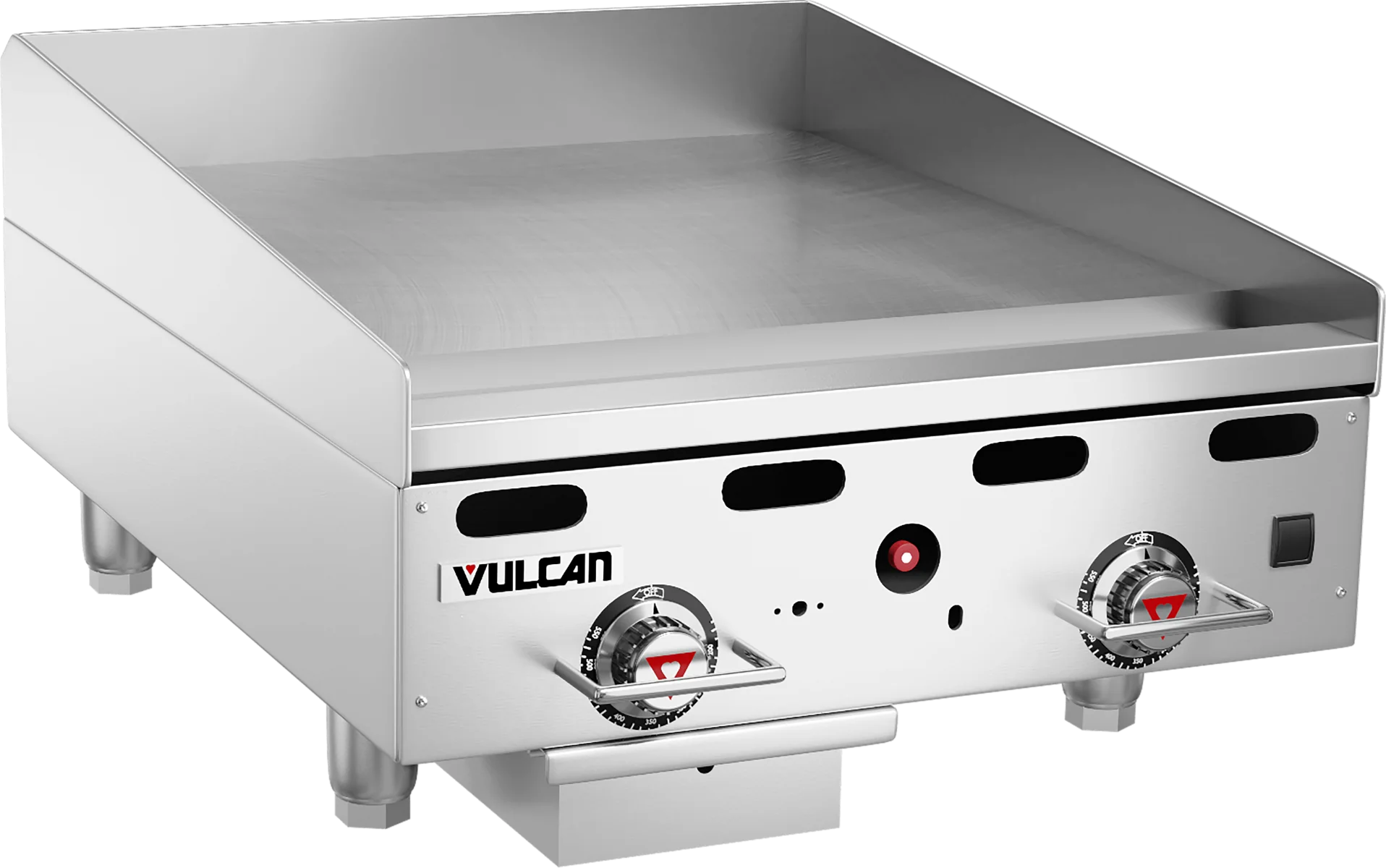 Vulcan MSA24-101 Countertop Natural Gas Griddle w/ 2 Snap Action Thermostatic Controls 24" – 54,000 BTU