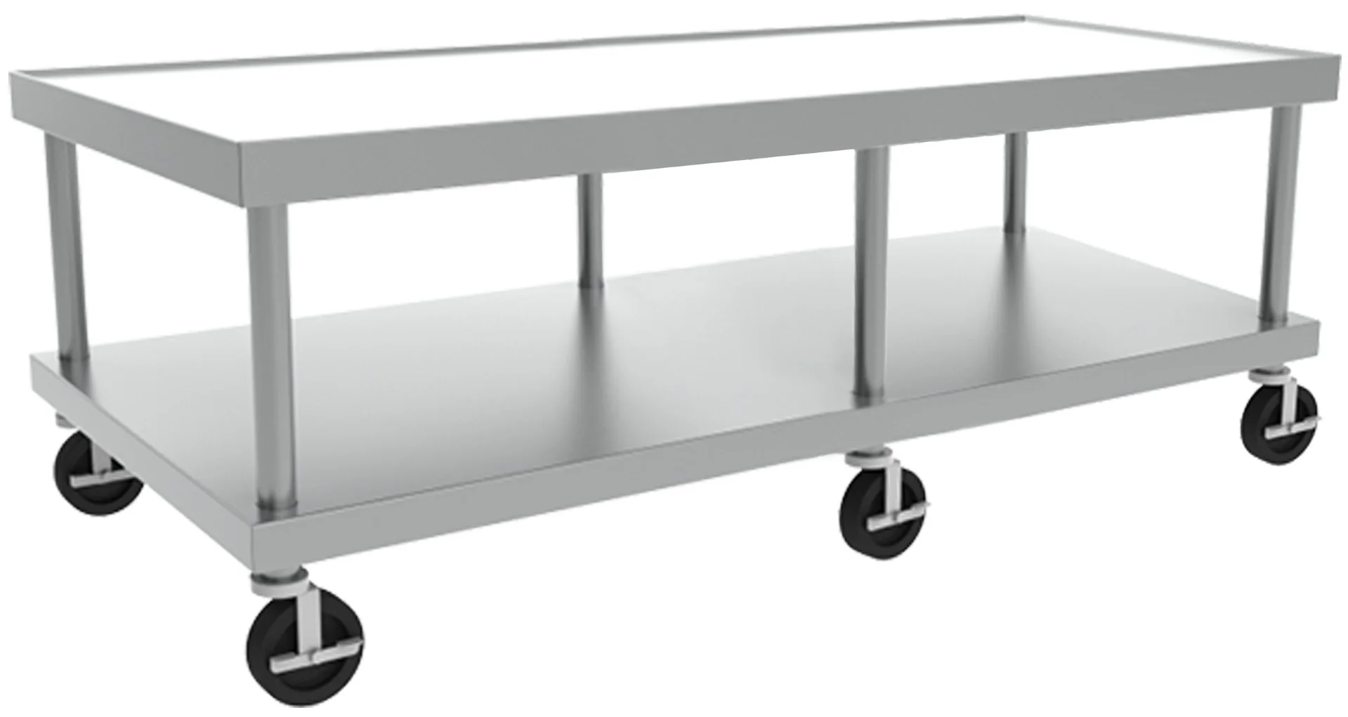Vulcan STAND/C-60 Stainless Steel Equipment Stand with Marine Edge, Undershelf and 5" Casters 61" x 30" x 24"H