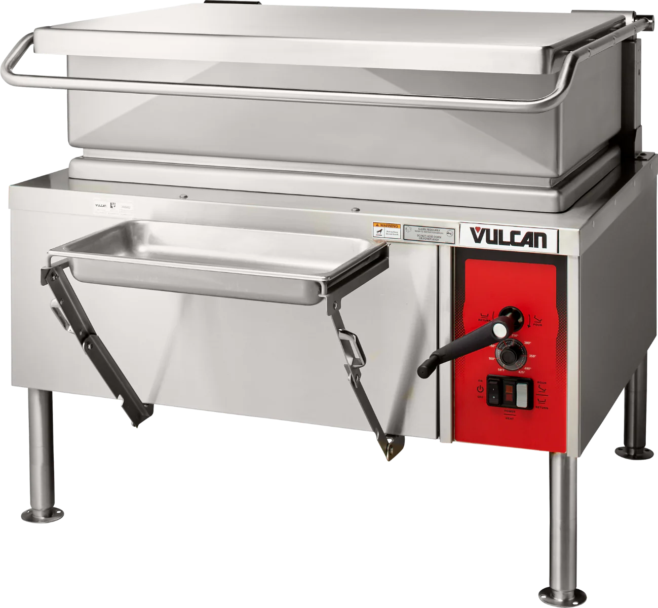 Vulcan VE40-33 - Electric Manual Tilt Braising Pan / Tilt Skillet 40 Gal. - 208-240v/50/60/1-3 - Image 5