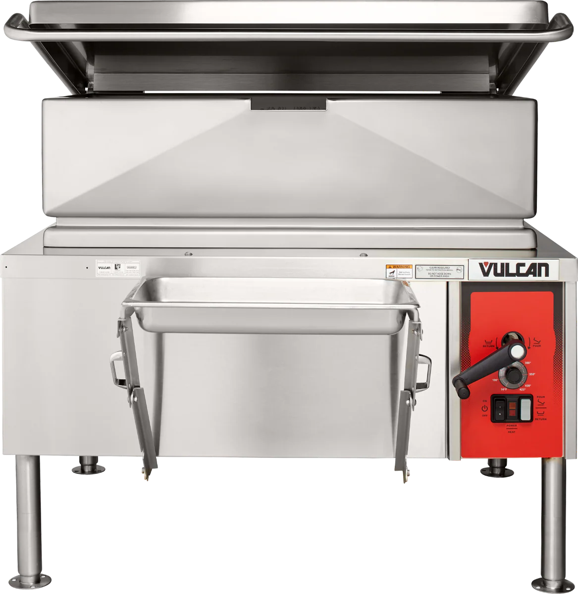 Vulcan VE40-33 - Electric Manual Tilt Braising Pan / Tilt Skillet 40 Gal. - 208-240v/50/60/1-3 - Image 8