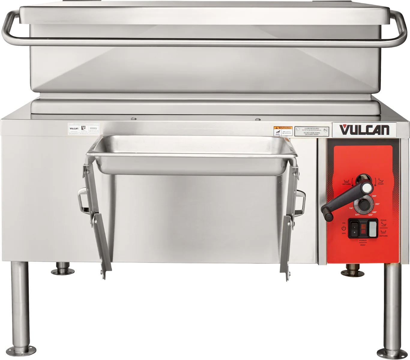 Vulcan VE40-33 - Electric Manual Tilt Braising Pan / Tilt Skillet 40 Gal. - 208-240v/50/60/1-3 - Image 9