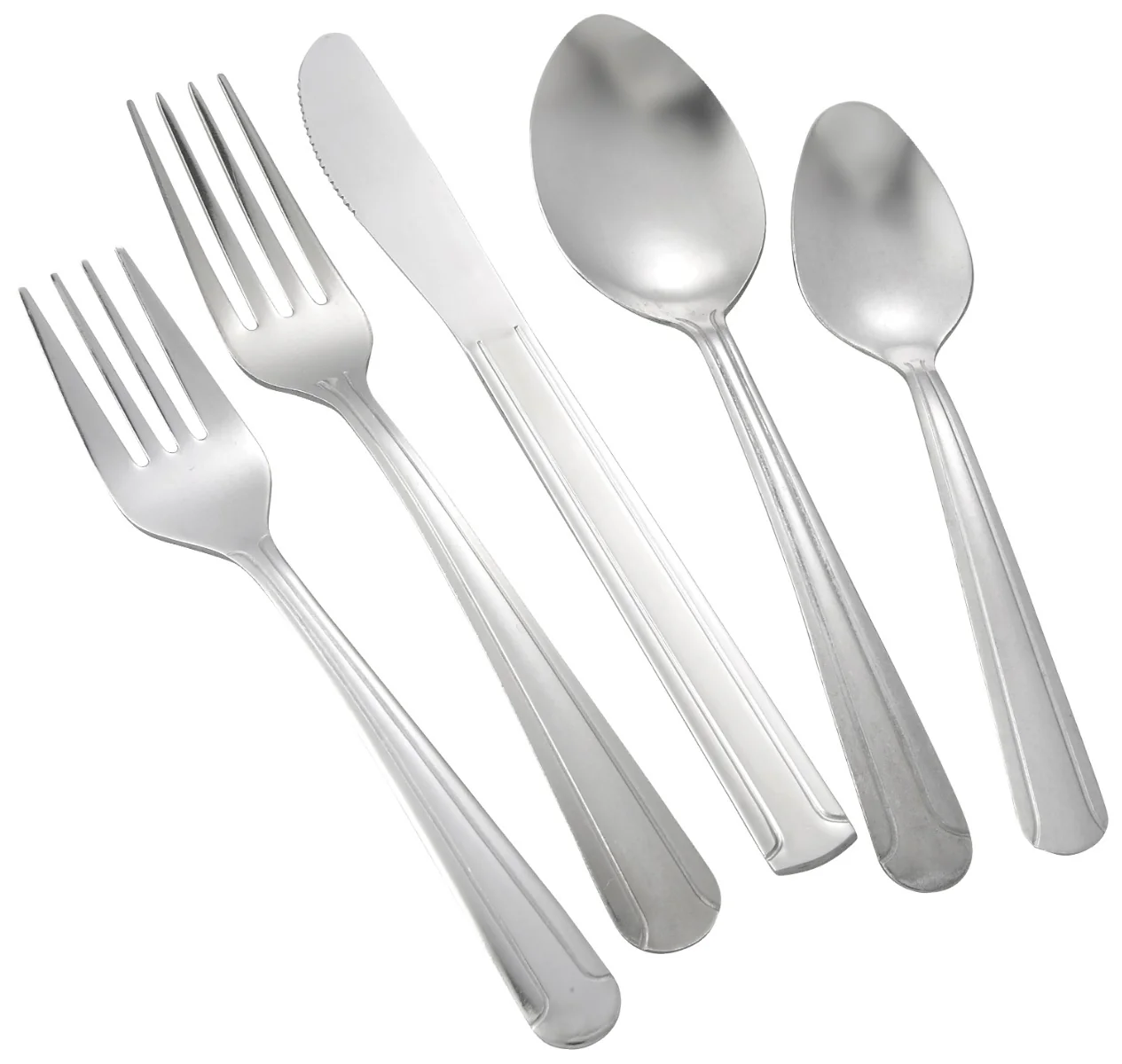 Winco 0001-05 Dominion 18/0 Stainless Steel Medium Weight Dinner Fork 7-1/8" - 600/Case - Image 2