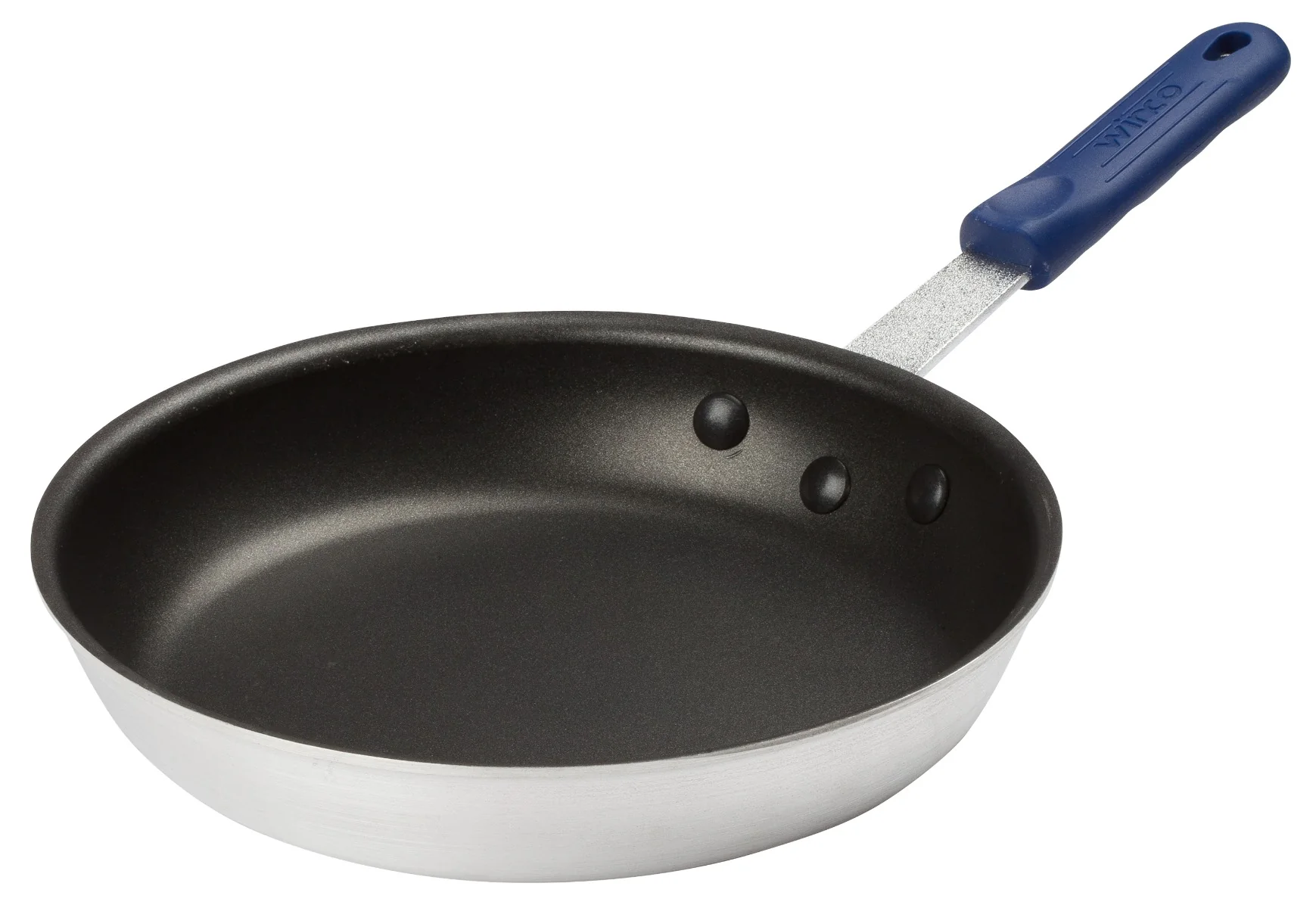 Winco AFP-10XC-H Gladiator Non-Stick Aluminum Fry Pan with Blue Silicon Riveted Handle 10" - Image 2