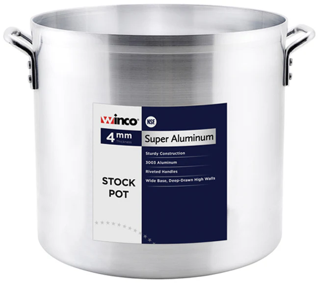 Winco ALST-60 Heavyweight Aluminum Stock Pot 60 qt.