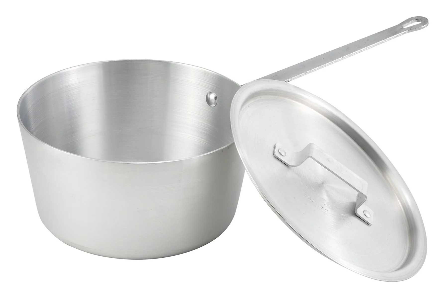 Winco ASP-3C Aluminum Sauce Pan Lid 9" Dia. - for 3-3/4 qt. Pans - Image 2