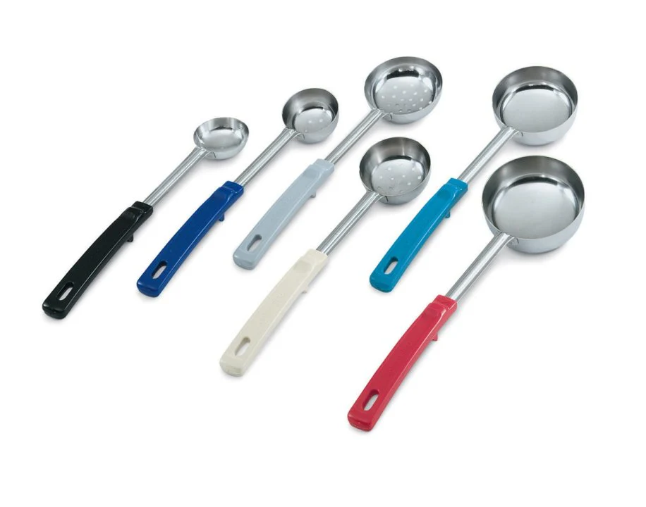 Vollrath 62182 Spoodle 8 oz. Round Solid w/ Orange Handle - Image 2