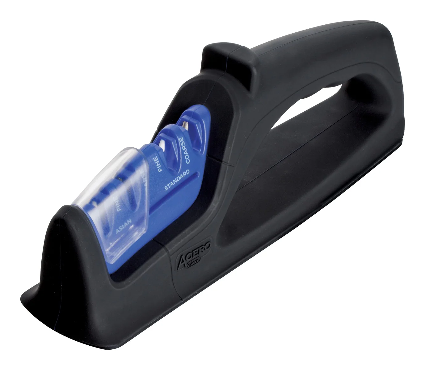 Winco KSP-4 Acero Hand Held Four-Stage Knife Sharpener with Black Plastic Ergonomic Handle 9-7/8"L x 2-5/8"W x 3-3/4"H - Image 2