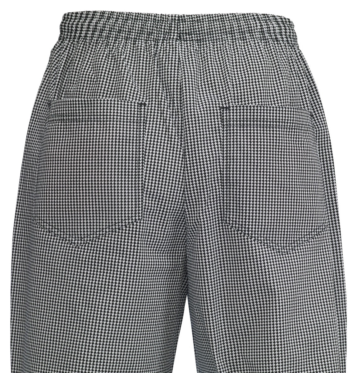 Winco UNF-4KM Signature Chef Newbury Unisex Chef Pants with Elastic Waistband & Drawstring - Houndstooth / Medium - Image 2