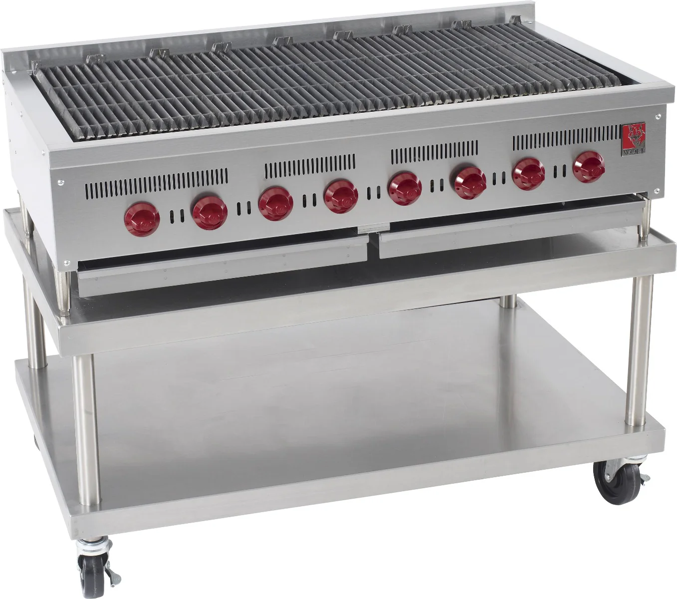 Wolf SCB47CN-1 - Countertop Low Profile Radiant Gas Charbroiler w/ 8 Burners 47" NG - 116,000 BTU - Image 2
