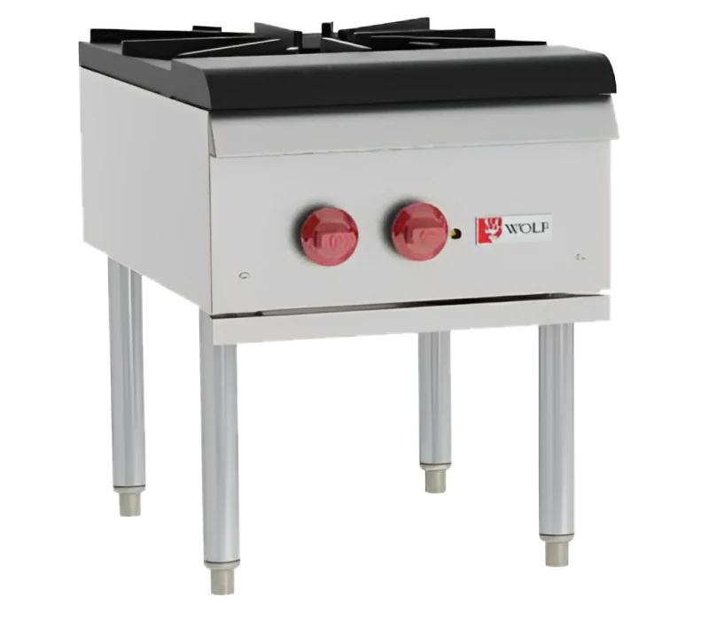 Wolf WSPR1P-1 Propane Gas Stock Pot Range w/ 1 Burner 18" - 110,000 BTU