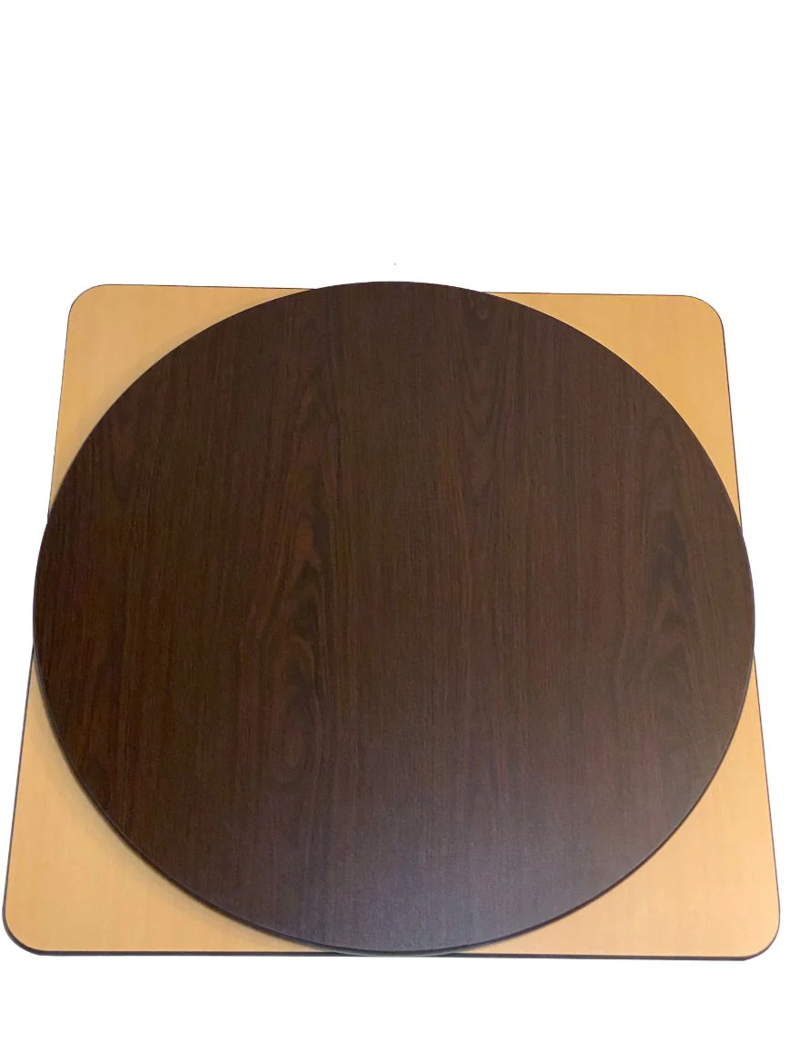 AAA Furniture Wholesale WOT24R Reversible Round Table Top 24" - Walnut/Oak - Image 2