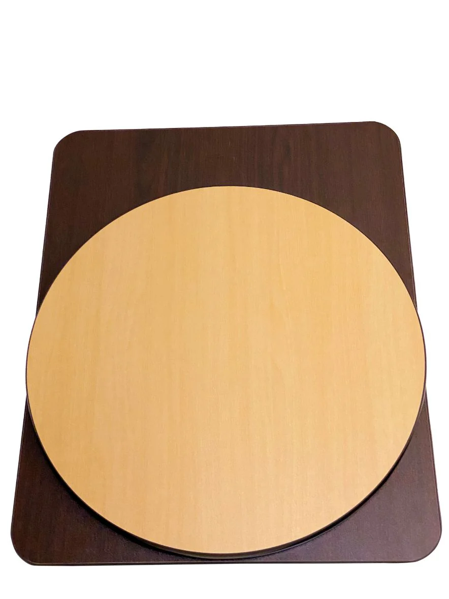 AAA Furniture Wholesale WOT30R Reversible Round Table Top 30" - Walnut/Oak